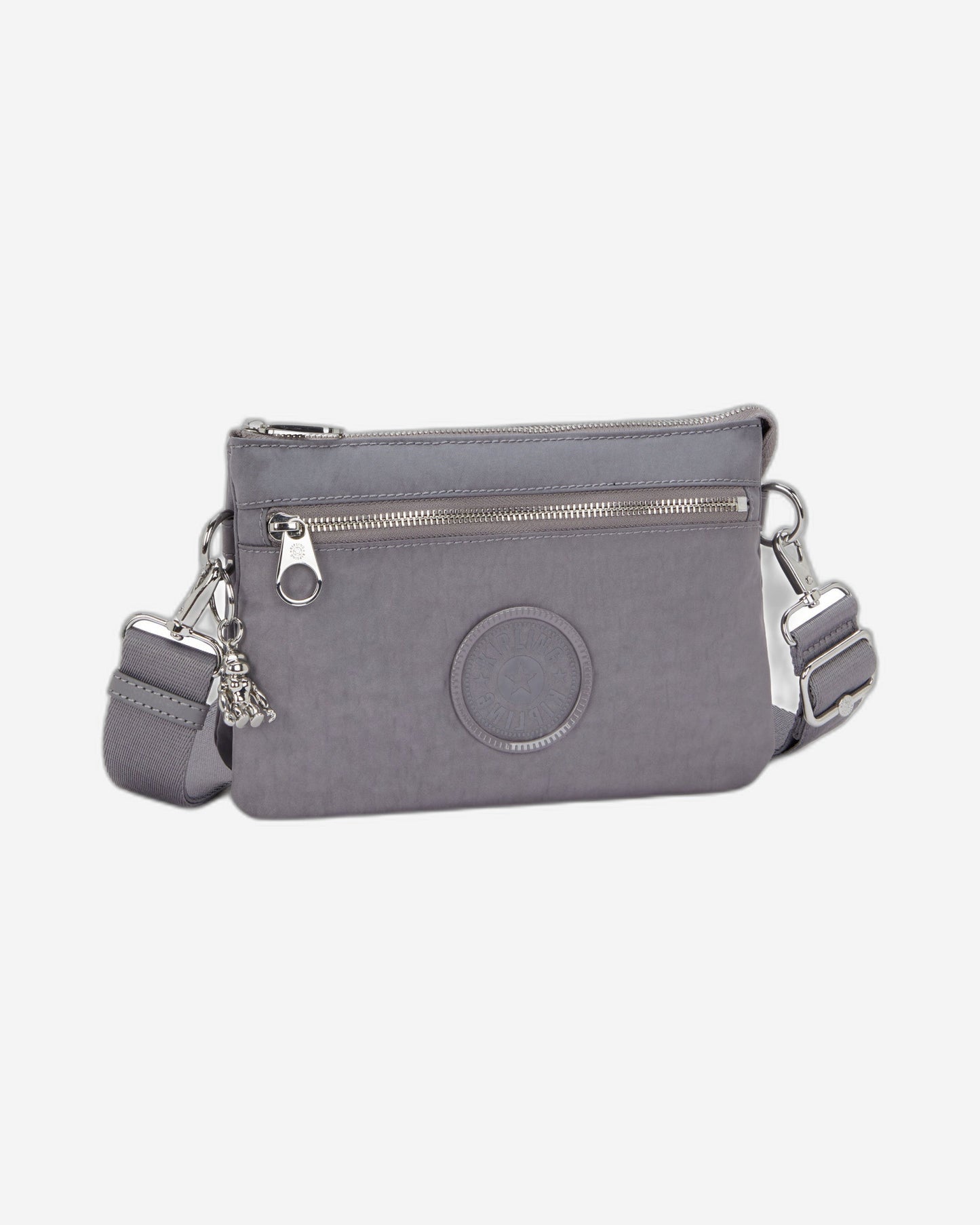 حقيبة كروس صغيرة Kipling Riri Zip باللون الرمادي Spice (مع حزام كتف قابل للإزالة) I3302-4GV