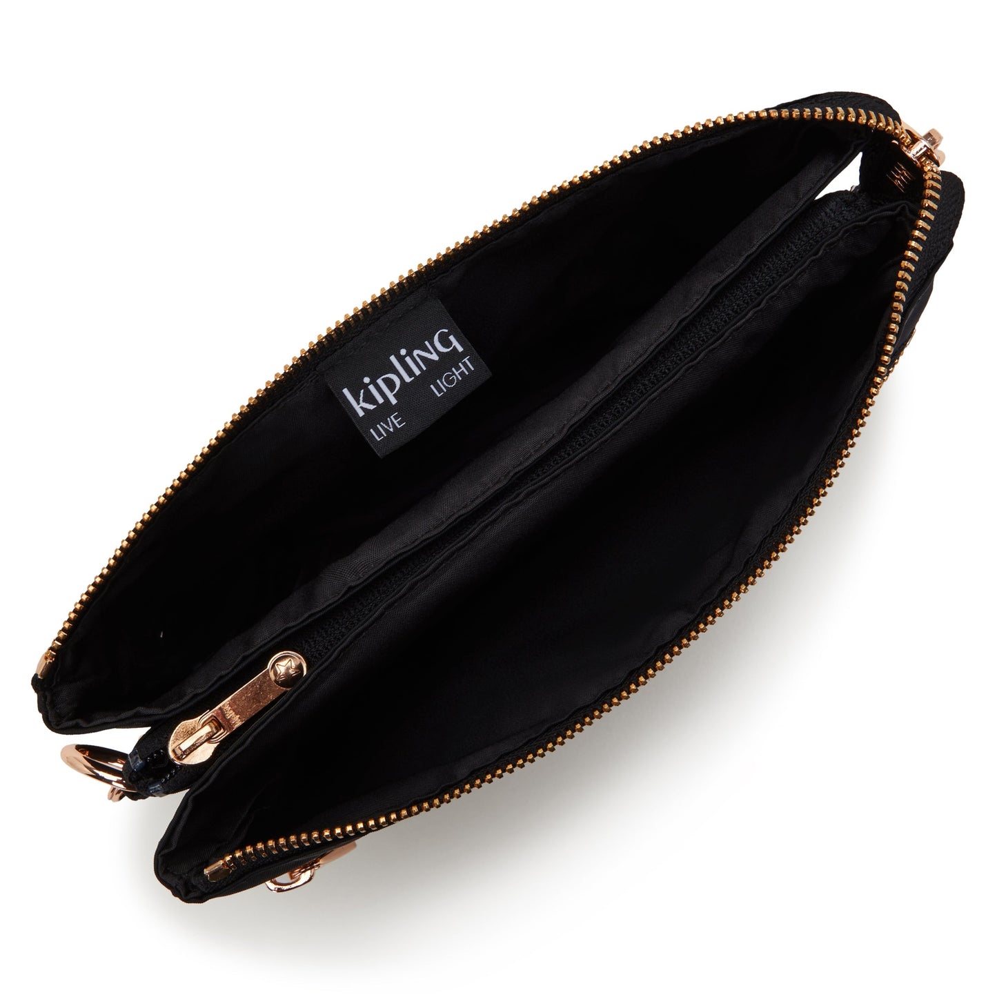 Kipling Riri Zip بلون أسود وردي توابل Small Crossbody I3302-62Q