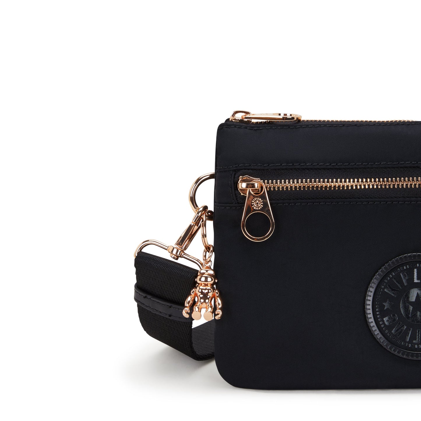 Kipling Riri Zip بلون أسود وردي توابل Small Crossbody I3302-62Q