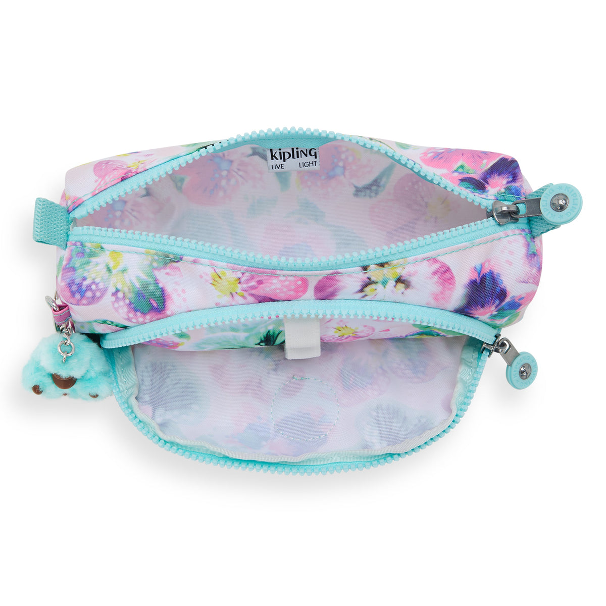حقيبة أقلام متوسطة من Kipling بتصميم Cute Aqua Blossom C2I3330-7EC