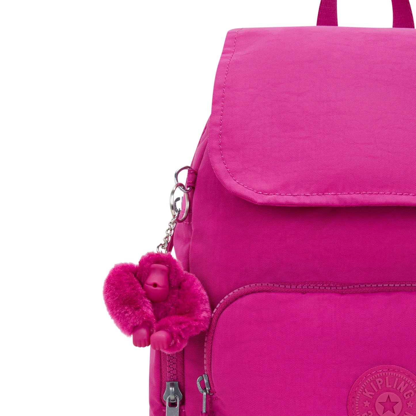 حقيبة ظهر Kipling City Zip S صغيرة متوهجة باللون الفوشيا I3523-3KU
