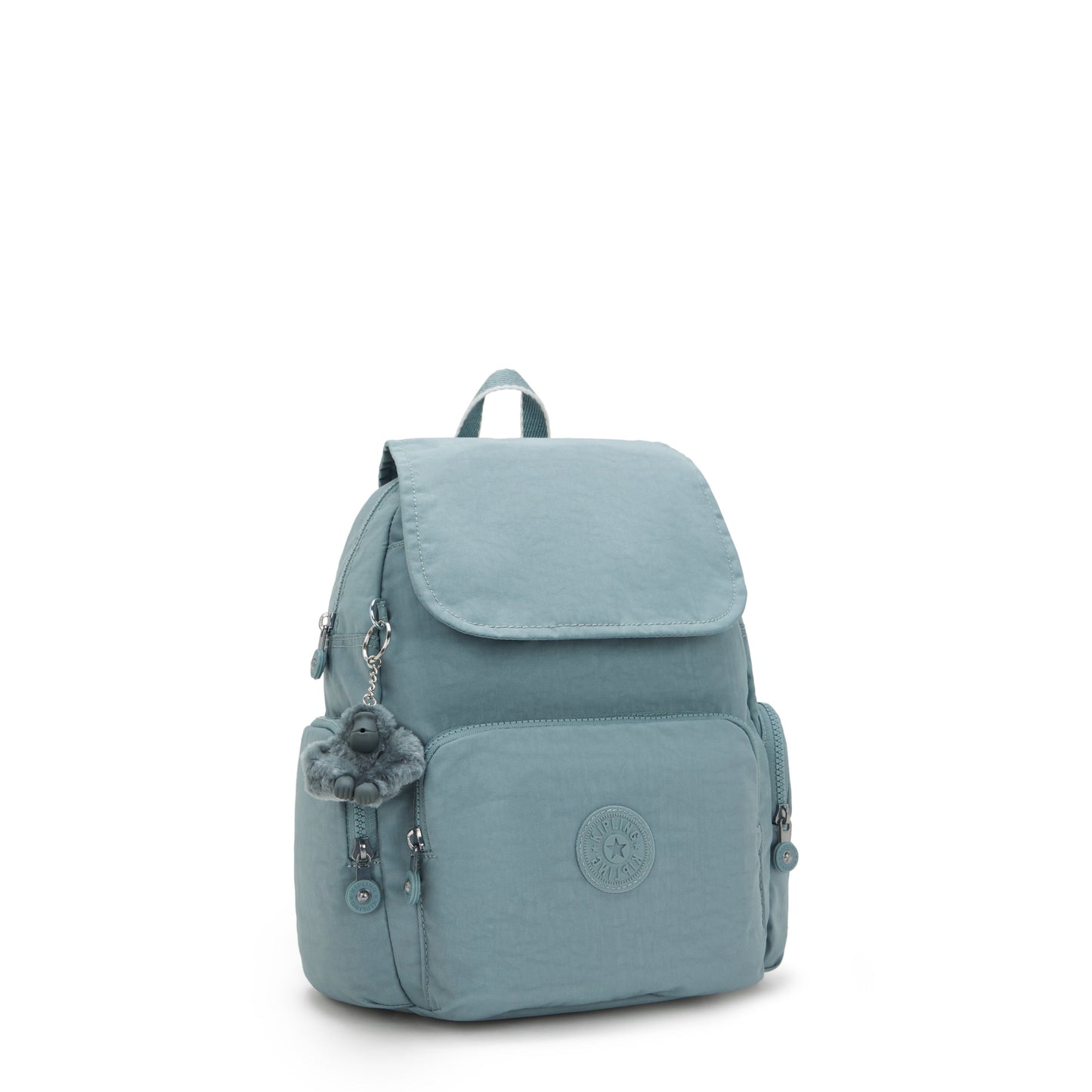 حقيبة ظهر Kipling City Zip S صغيرة مريحة باللون الرمادي I3523-3NL