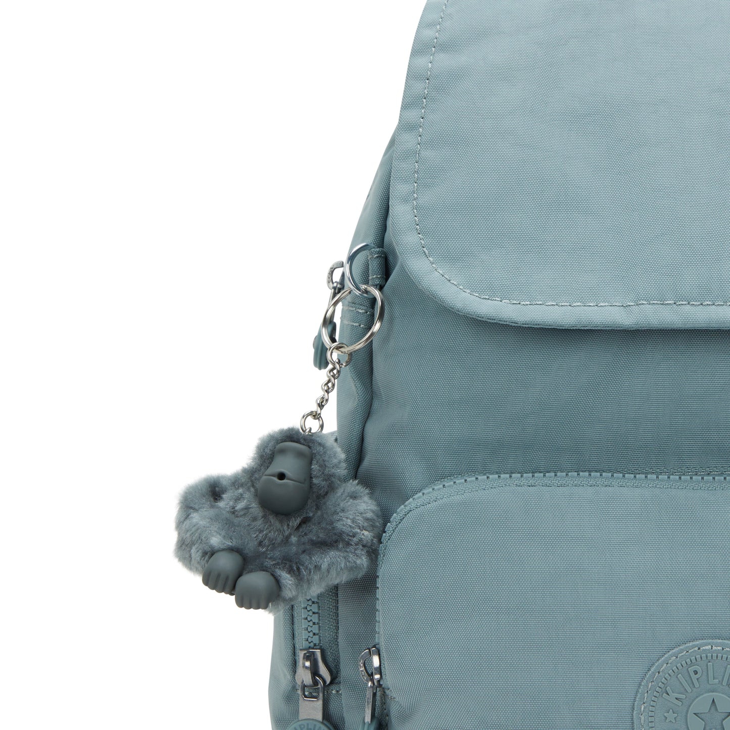 حقيبة ظهر Kipling City Zip S صغيرة مريحة باللون الرمادي I3523-3NL