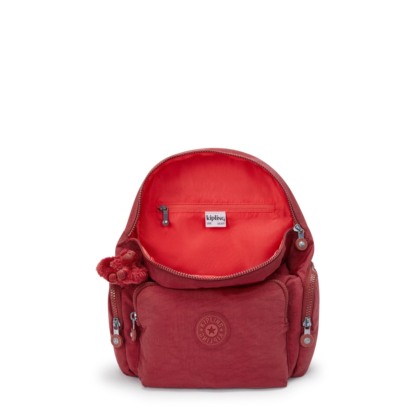 حقيبة ظهر Kipling City Zip S صغيرة حمراء اللون I3523-4SS
