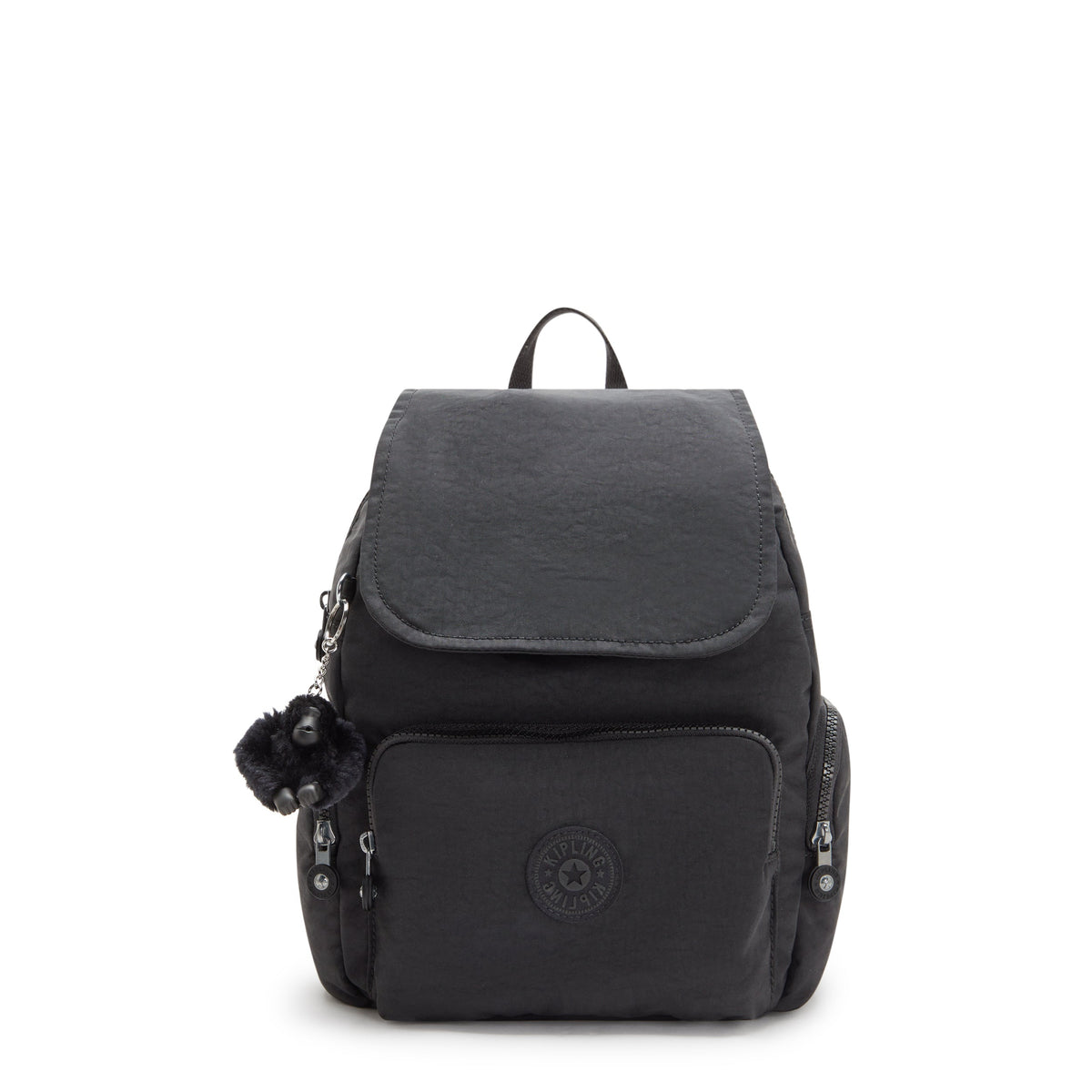 KIPLING-City Zip S-Small Backpack with Adjustable Straps-Black Noir-I3523-P39
