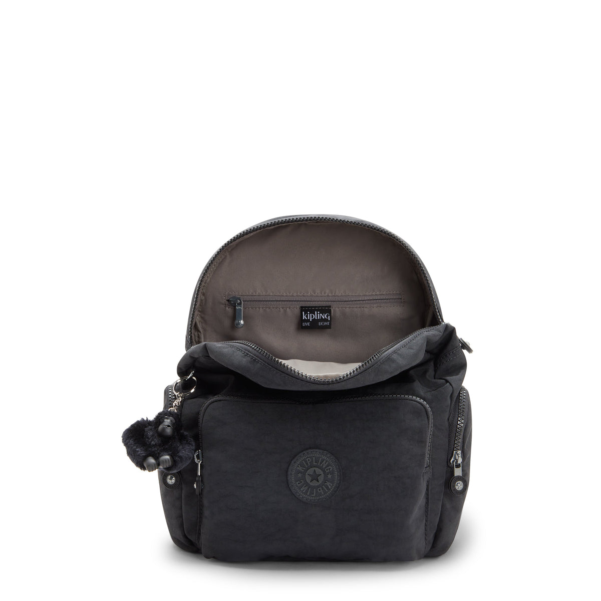 KIPLING City Zip S حقيبة ظهر صغيرة سوداء I3523-P39