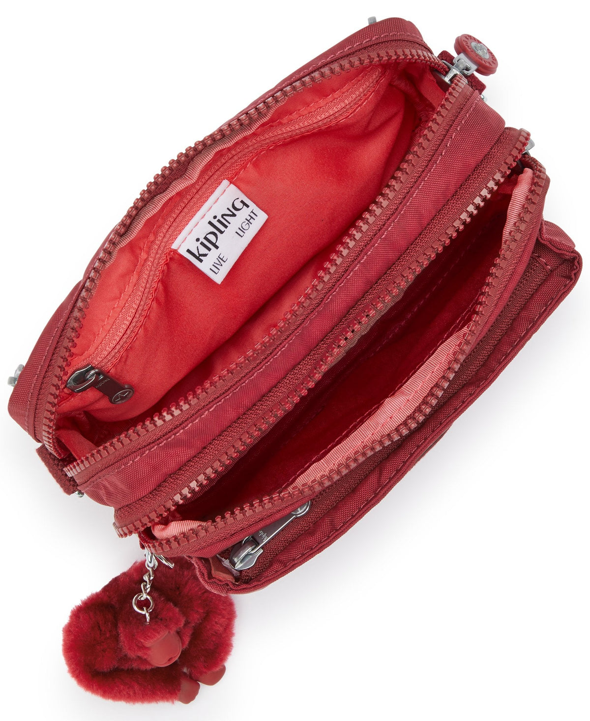 حقيبة كتف صغيرة Kipling Abanu متعددة الألوان باللون الأحمر I3795-4SS