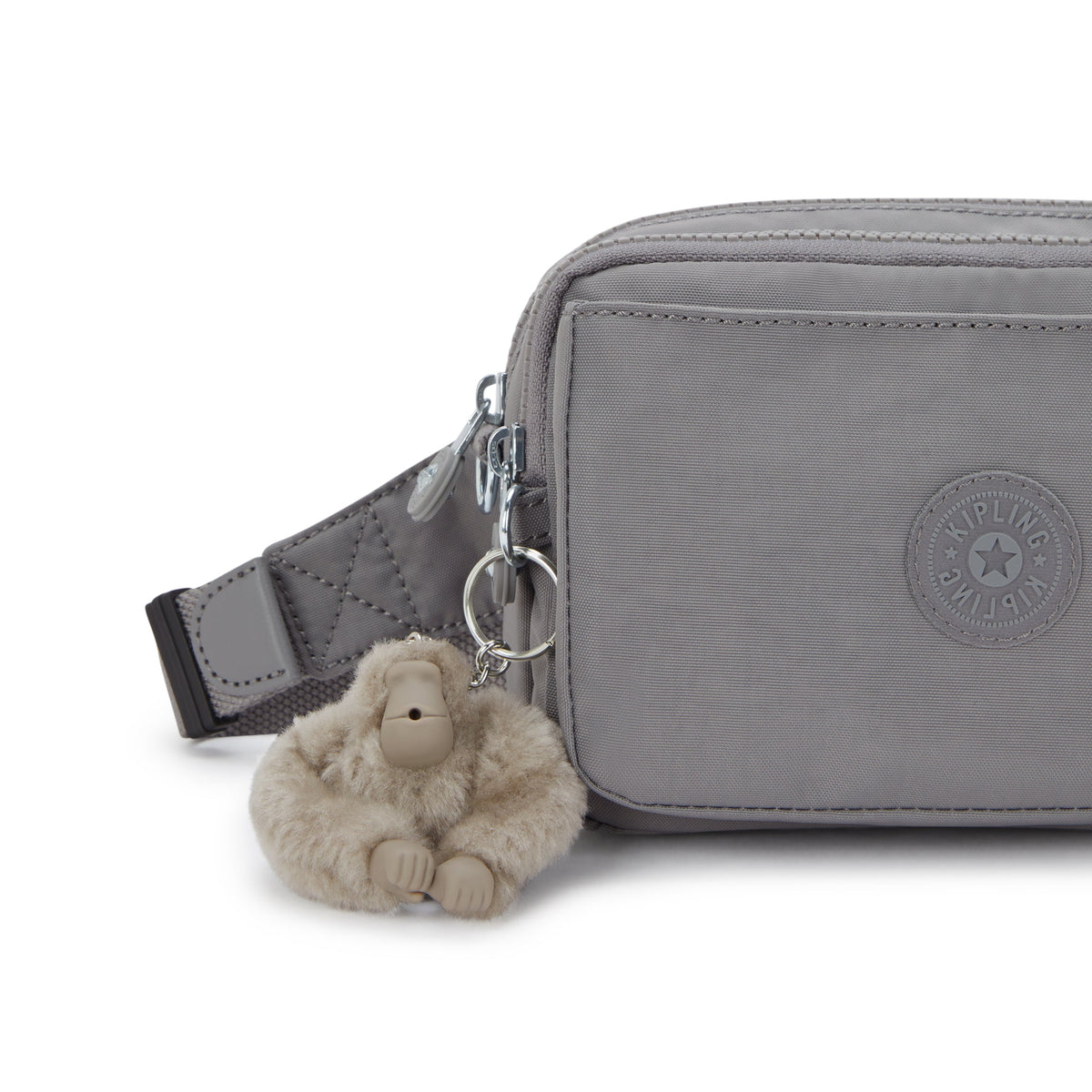 Kipling Abanu Multi Inviting Grey حقيبة كروس صغيرة قابلة للتحويل إلى حقيبة خصر (مع حزام كتف قابل للإزالة) I3795-8DH