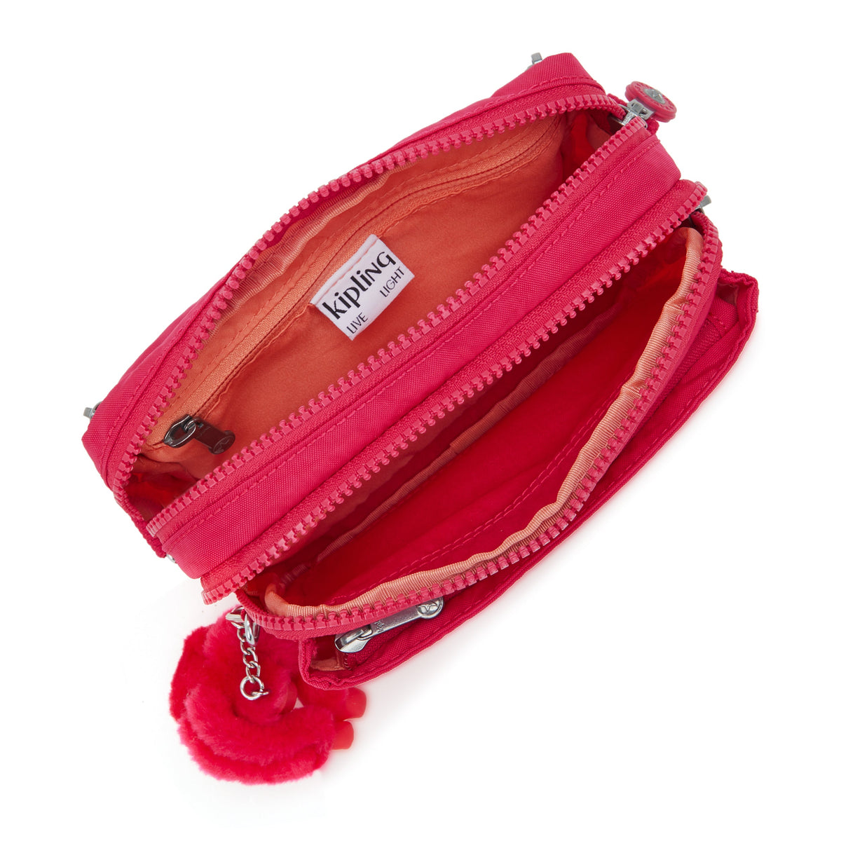 KIPLING-Abanu Multi-Small crossbody convertible to waist bag (with removed straps)-Confetti Pink-I3795-T73