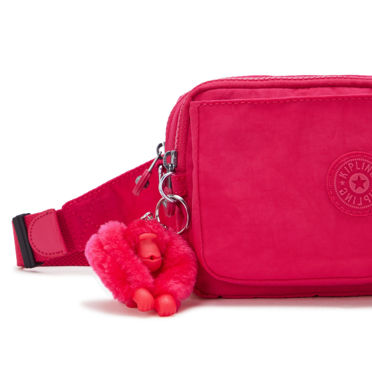 KIPLING-Abanu Multi-Small crossbody convertible to waist bag (with removed straps)-Confetti Pink-I3795-T73