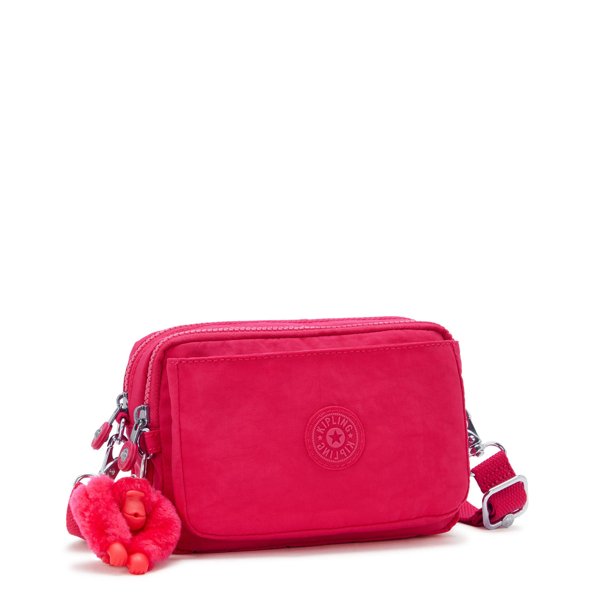 KIPLING-Abanu Multi-Small crossbody convertible to waist bag (with removed straps)-Confetti Pink-I3795-T73