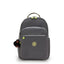 حقيبة ظهر Kipling Seoul Lap Back to Grey كبيرة مع حجرة للكمبيوتر المحمول I4275-1DX