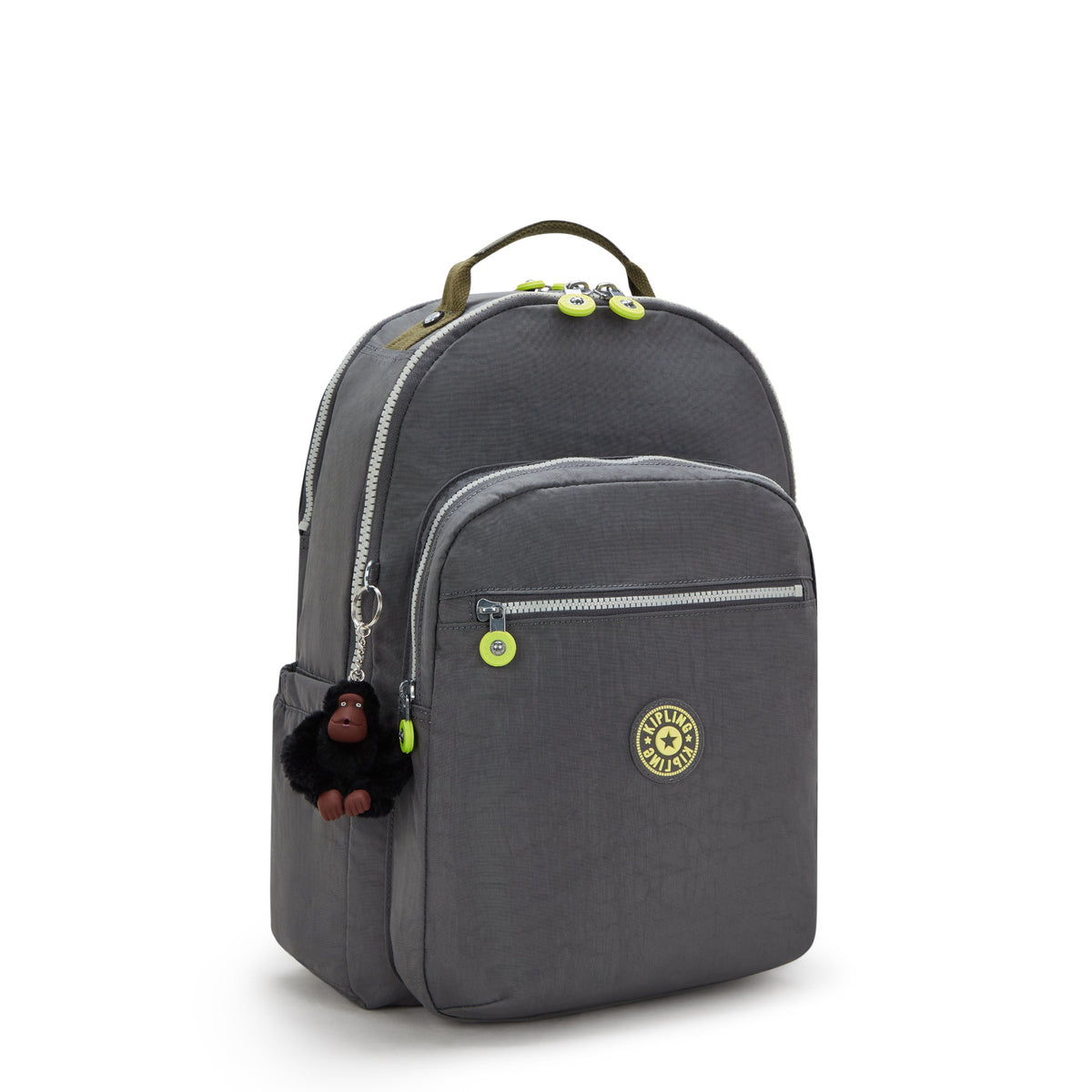 حقيبة ظهر Kipling Seoul Lap Back to Grey كبيرة مع حجرة للكمبيوتر المحمول I4275-1DX