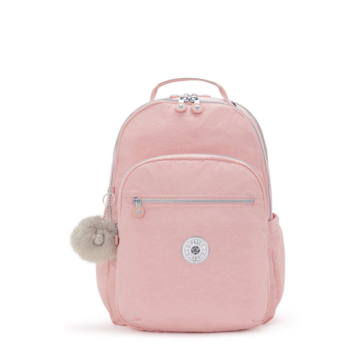 KIPLING-Seoul Lap-Large backpack (with laptop compartment)-Bridal Rose-I4275-46Y