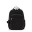 حقيبة ظهر Kipling Seoul Lap True Black كبيرة مع حيز للكمبيوتر المحمول I4275-J99