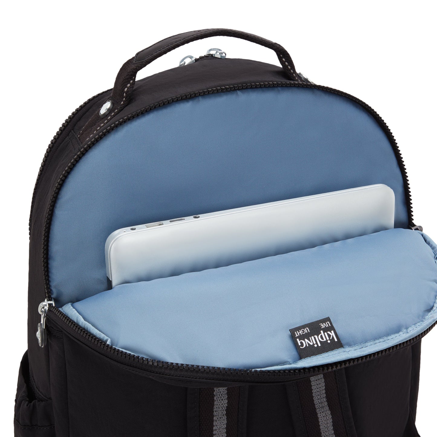 حقيبة ظهر Kipling Seoul Lap True Black كبيرة مع حيز للكمبيوتر المحمول I4275-J99