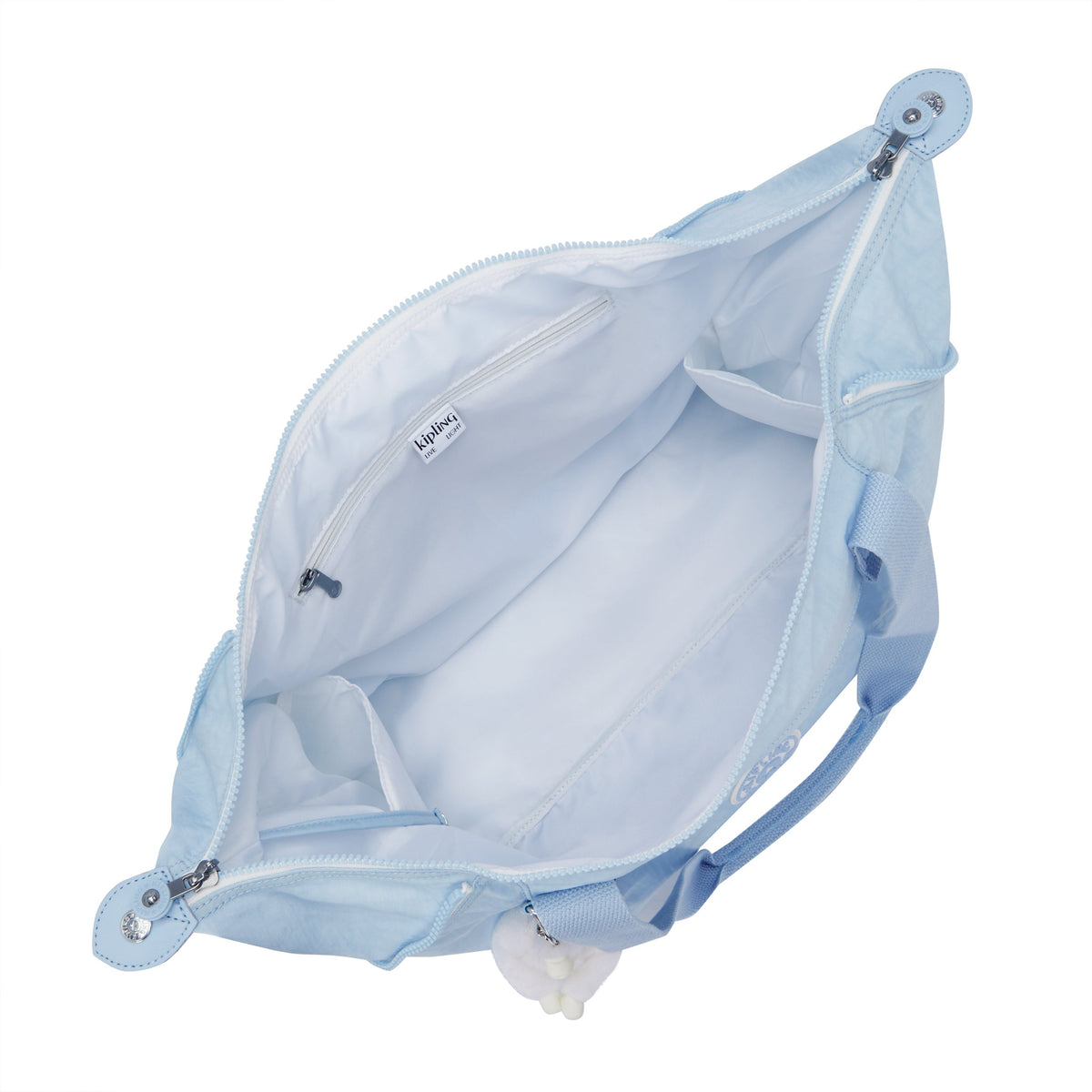 حقيبة KIPLING-Wellness Art M متعددة الاستخدامات كبيرة الحجم مع جيب أمامي قابل للتوسيع - أزرق فاتح Bl-I4277-LZ8