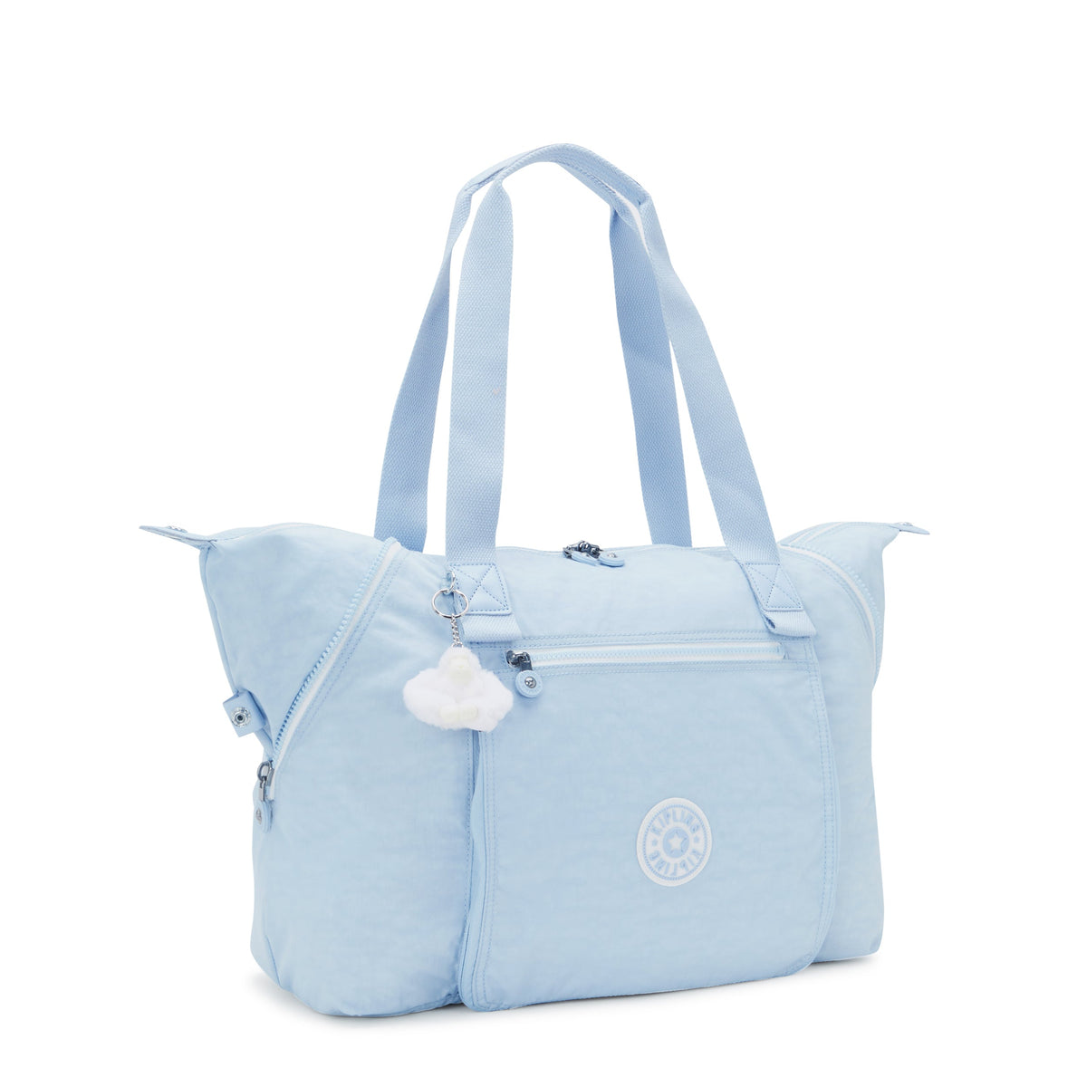حقيبة KIPLING-Wellness Art M متعددة الاستخدامات كبيرة الحجم مع جيب أمامي قابل للتوسيع - أزرق فاتح Bl-I4277-LZ8