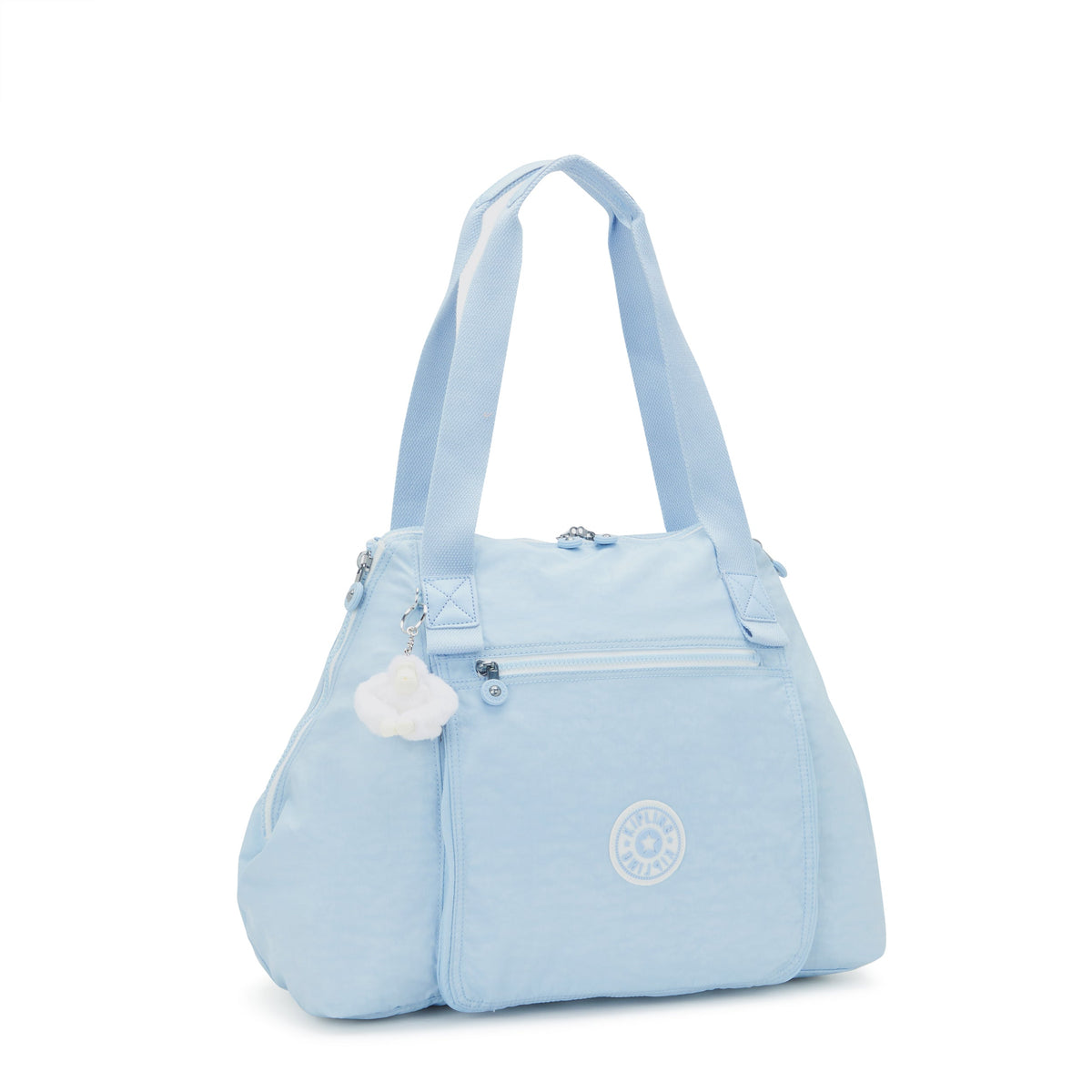 حقيبة KIPLING-Wellness Art M متعددة الاستخدامات كبيرة الحجم مع جيب أمامي قابل للتوسيع - أزرق فاتح Bl-I4277-LZ8