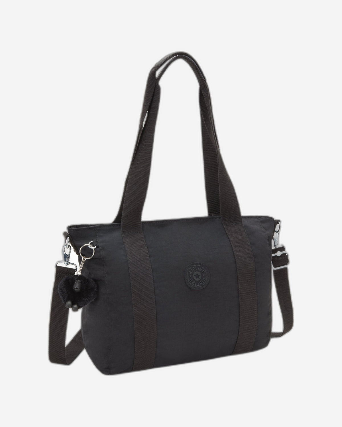 KIPLING Asseni S Black Noir حقيبة يد صغيرة (مع حزام كتف قابل للإزالة) I4400-P39