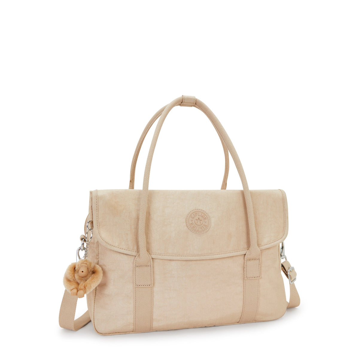 Kipling Superworker S Sparkled Beige حقيبة عمل صغيرة (مع حزام كتف قابل للإزالة) I4555-5DV