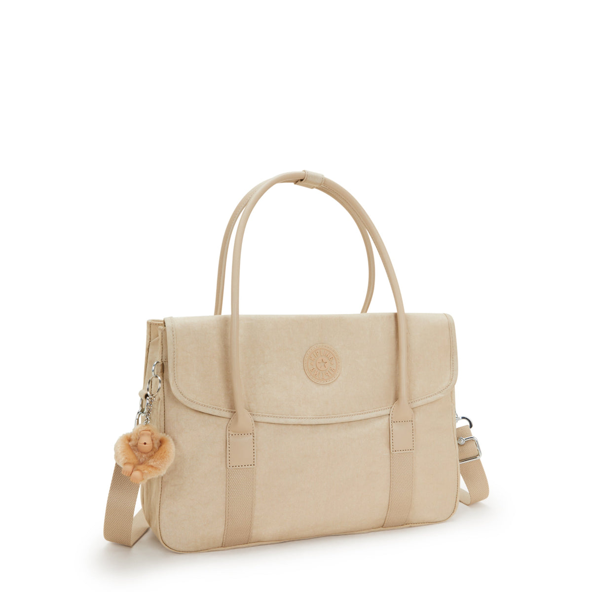Kipling Superworker S Sparkled Beige حقيبة عمل صغيرة (مع حزام كتف قابل للإزالة) I4555-5DV