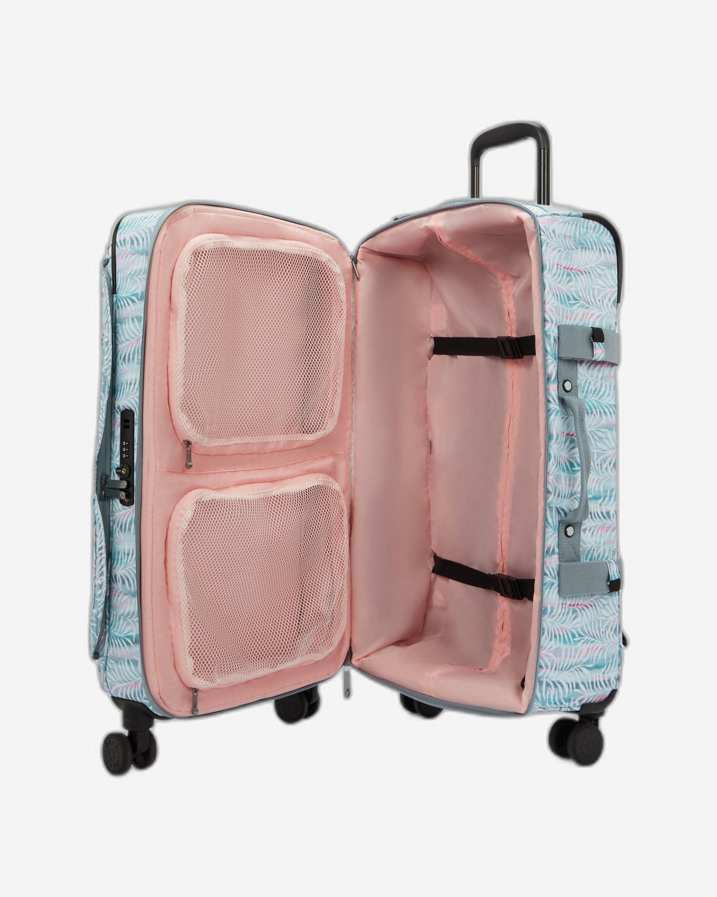 حقيبة سفر Kipling Spontaneous M متوسطة الحجم بعجلات من أوراق النخيل I4556-3QN