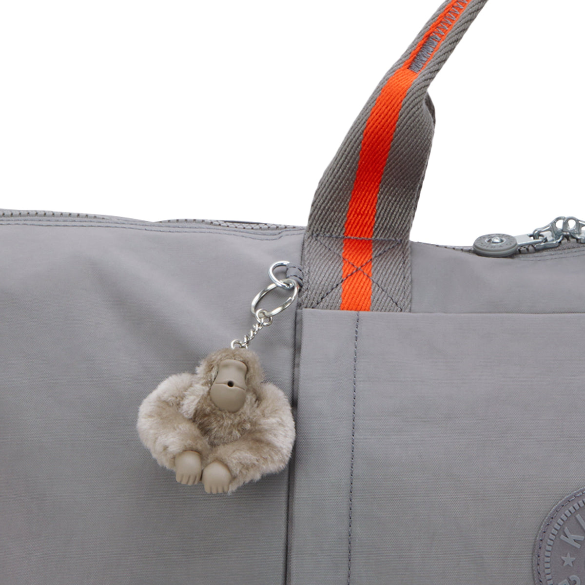 Kipling Bori Inviting Grey حقيبة عطلة نهاية الأسبوع كبيرة (مع جيب ترولي وحزام كتف قابل للإزالة) I4582-8DH