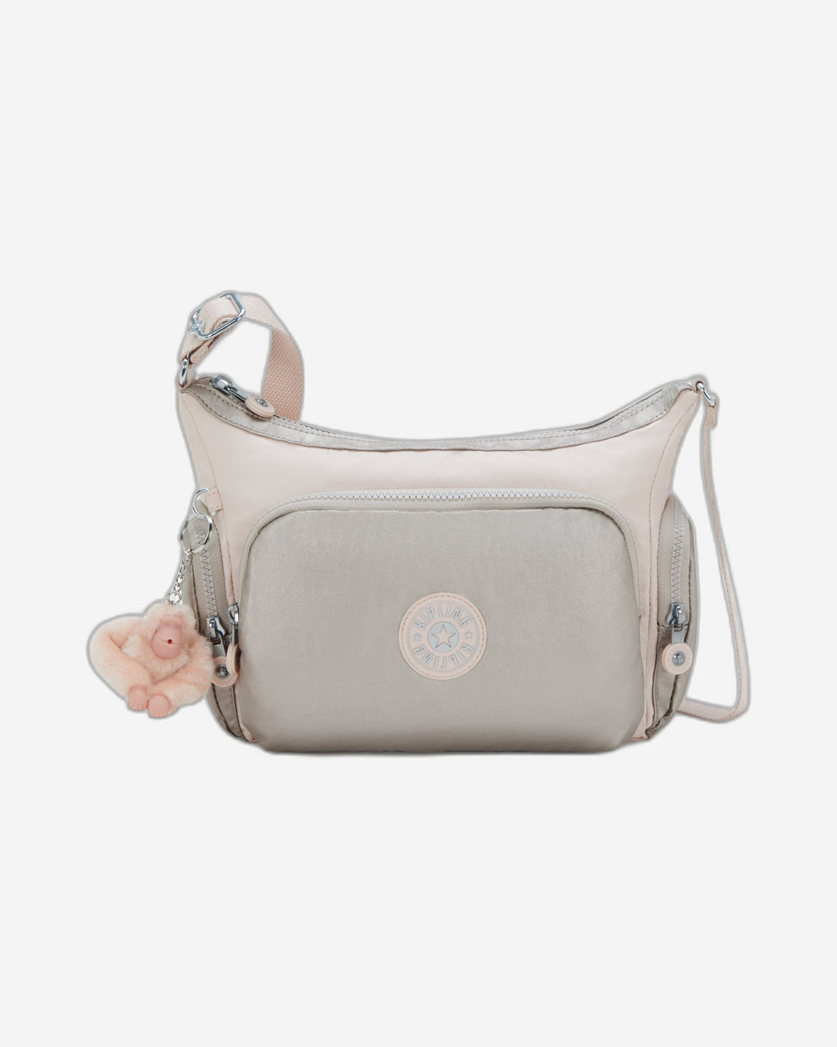 حقيبة كتف متوسطة الحجم Kipling Gabb S Pink Shine Bl I4611-3EL