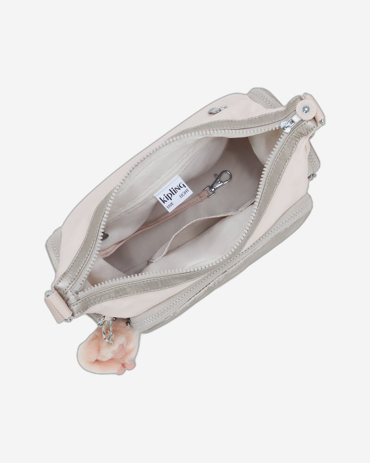 حقيبة كتف متوسطة الحجم Kipling Gabb S Pink Shine Bl I4611-3EL