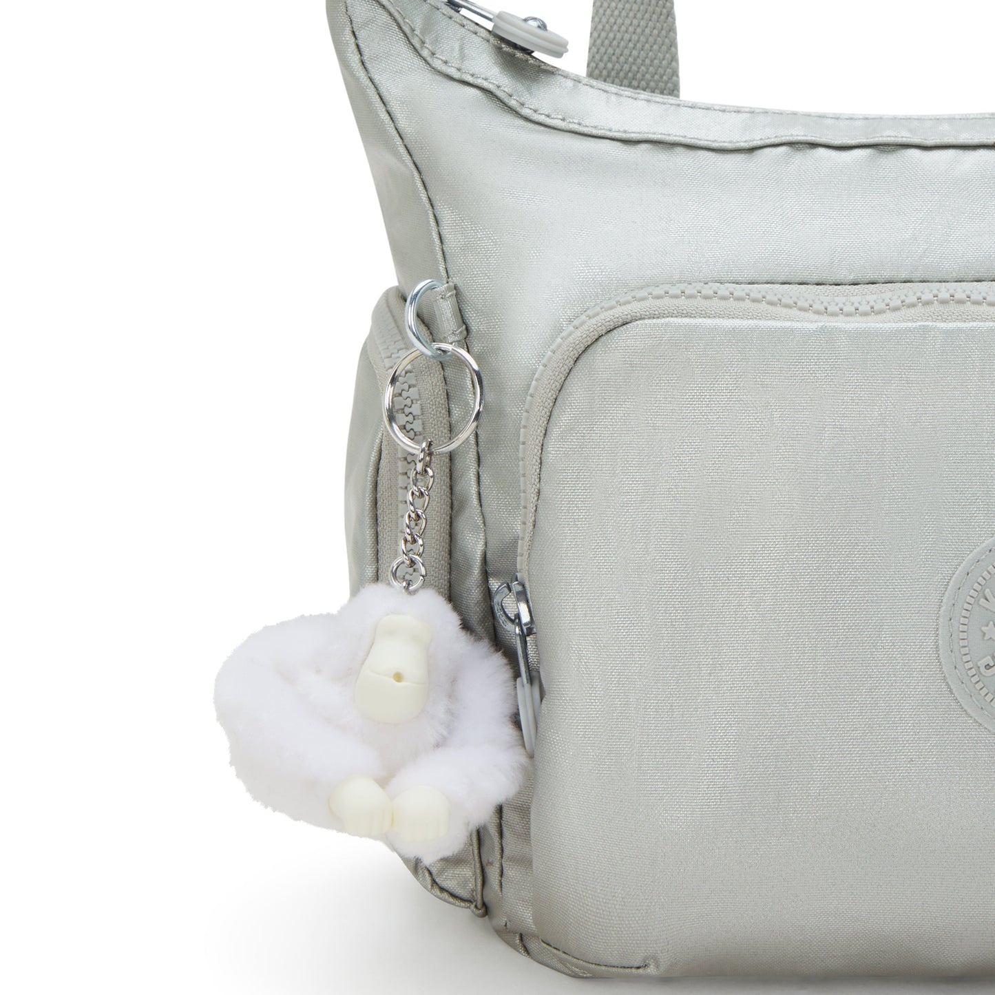 حقيبة كتف متوسطة الحجم معدنية جديدة من كيبلينج جاب إس I4611-70P