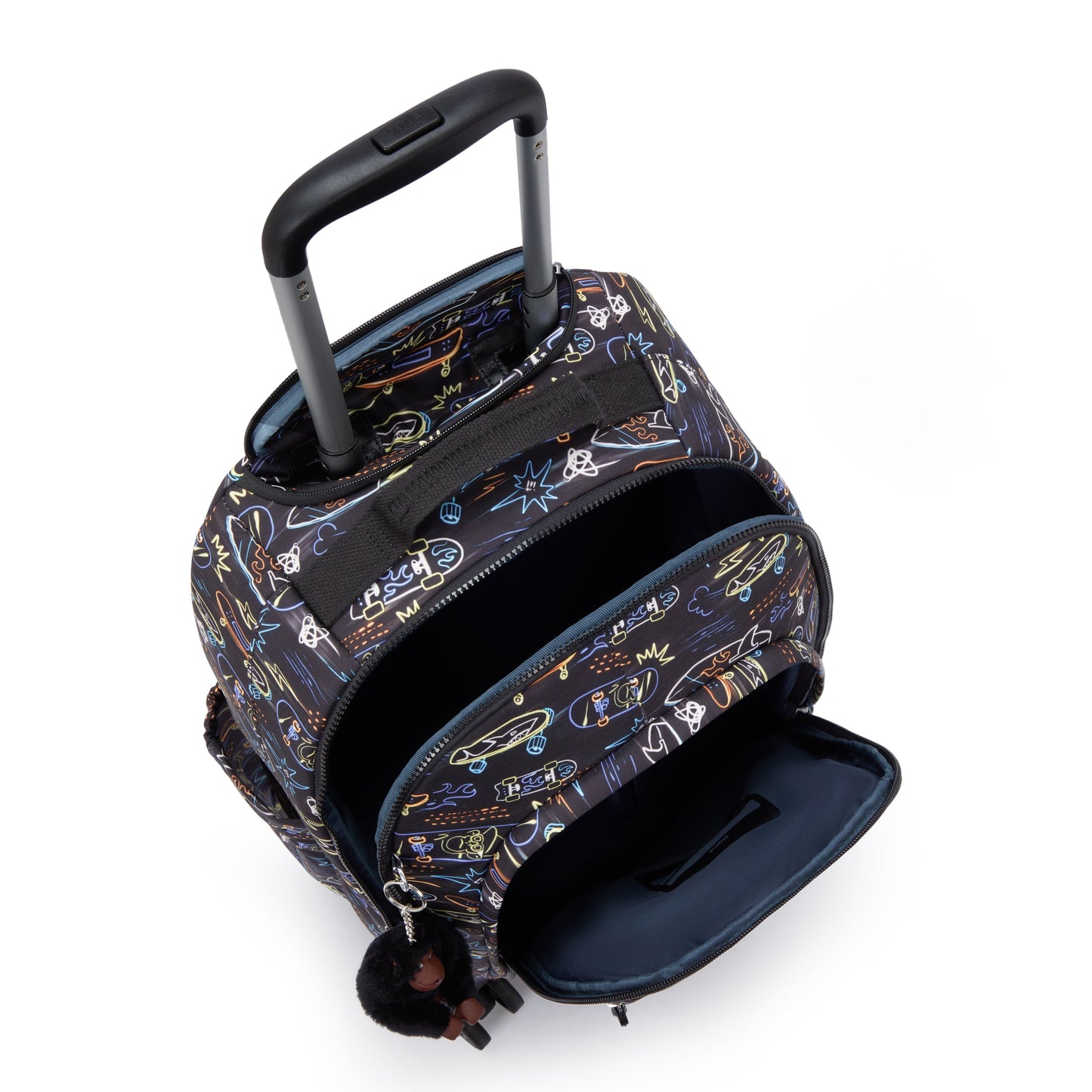 حقيبة ظهر Kipling New Zea Neon Skate كبيرة بعجلات مع حجرة للكمبيوتر المحمول I4674-71M