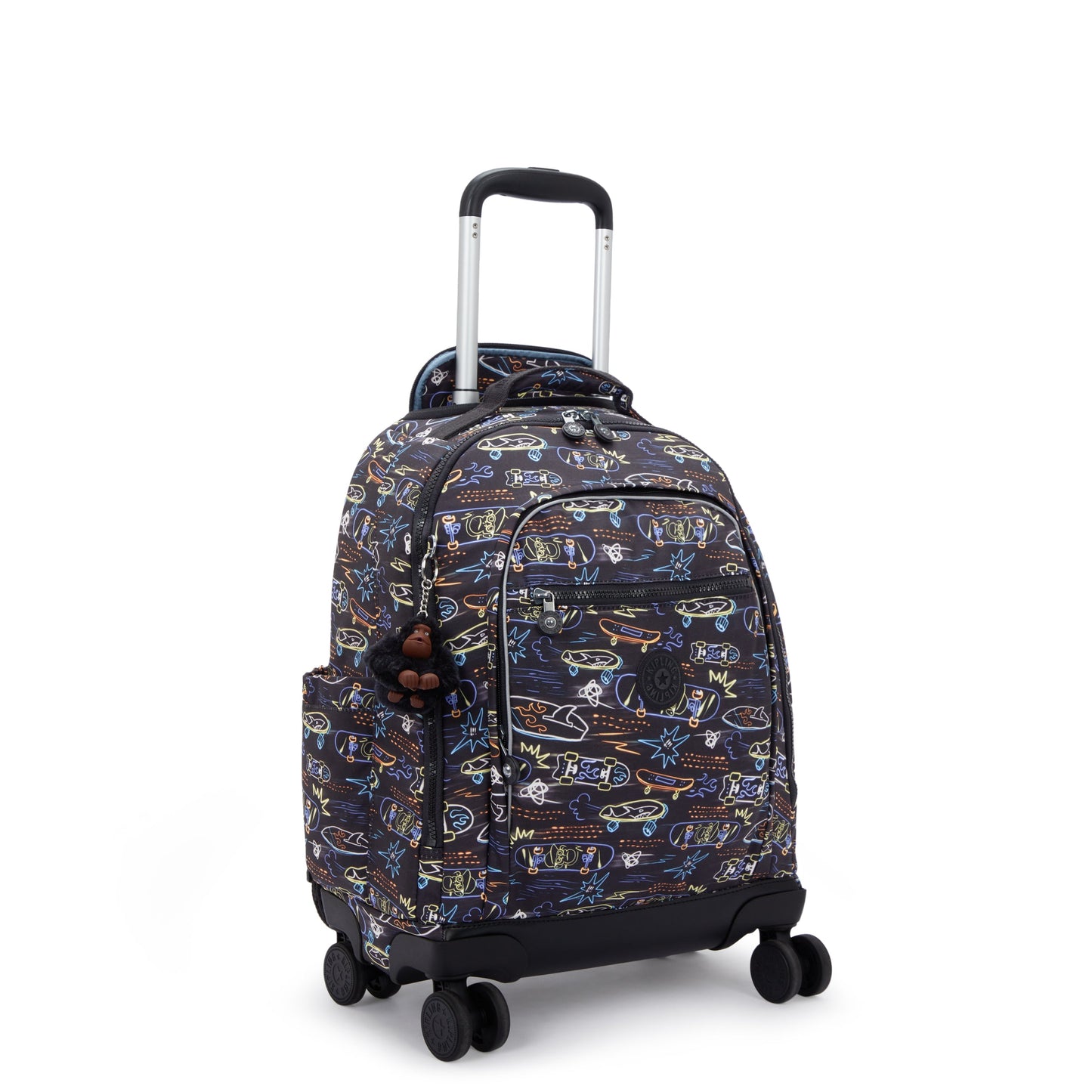 حقيبة ظهر Kipling New Zea Neon Skate كبيرة بعجلات مع حجرة للكمبيوتر المحمول I4674-71M
