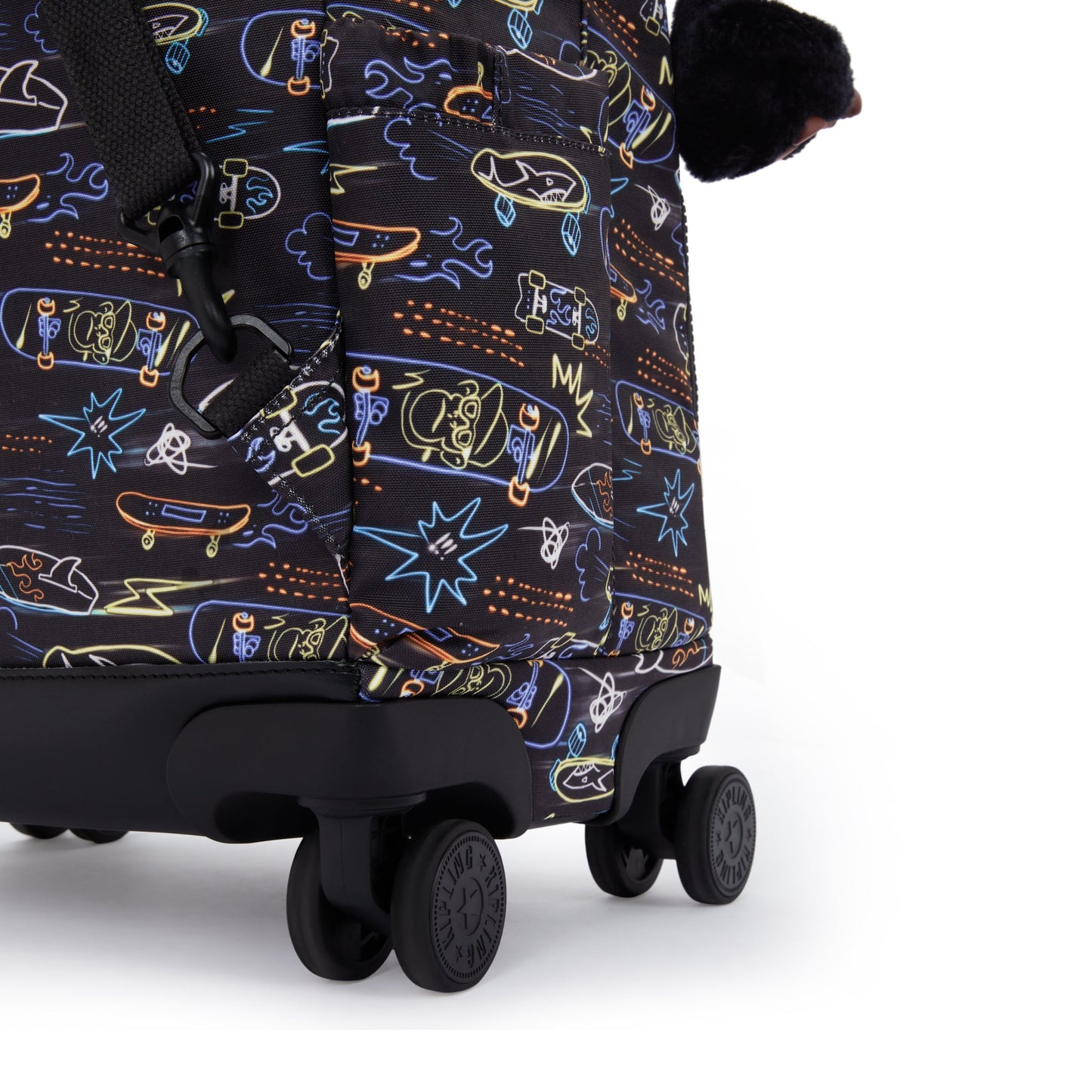 حقيبة ظهر Kipling New Zea Neon Skate كبيرة بعجلات مع حجرة للكمبيوتر المحمول I4674-71M