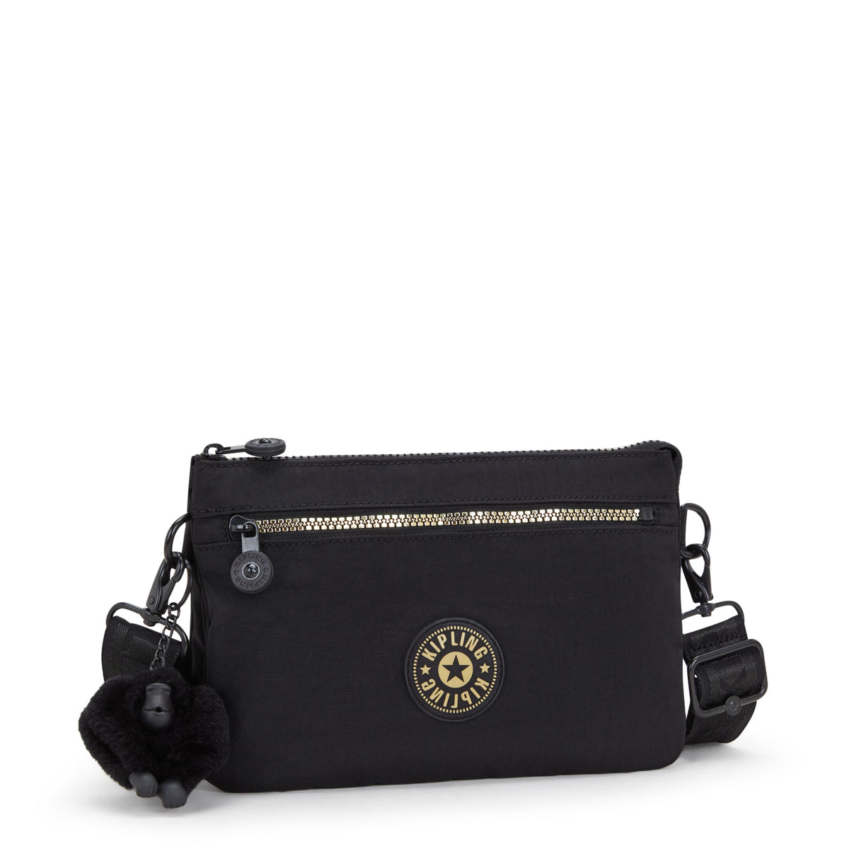 KIPLING Riri Zip Glorious Gold حقيبة كروسبودي صغيرة (مع حزام كتف قابل للإزالة) I4745-1BG