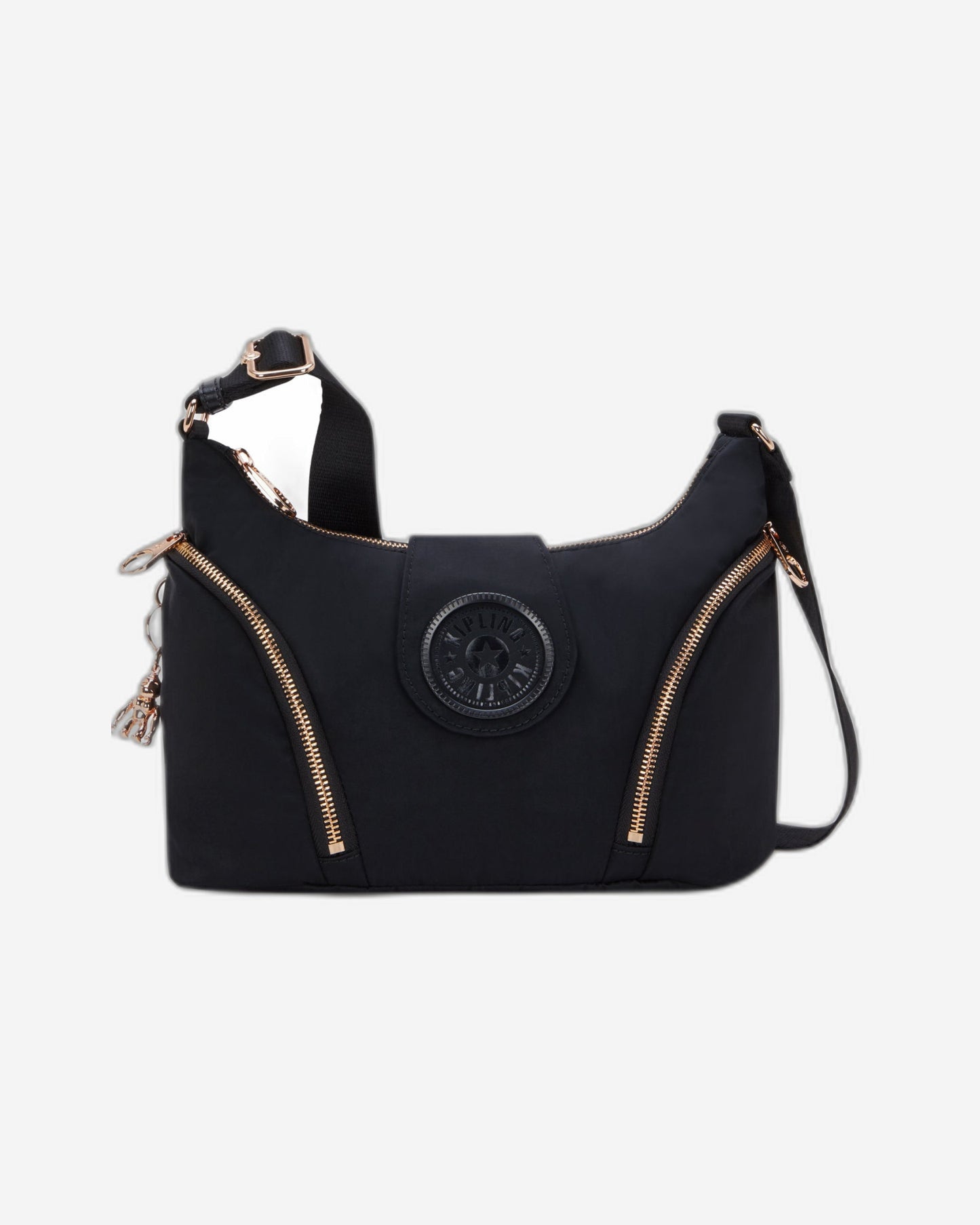 KIPLING سيرا إم، حقيبة كروس متوسطة، لون أسود وردي، طراز I5107-62Q