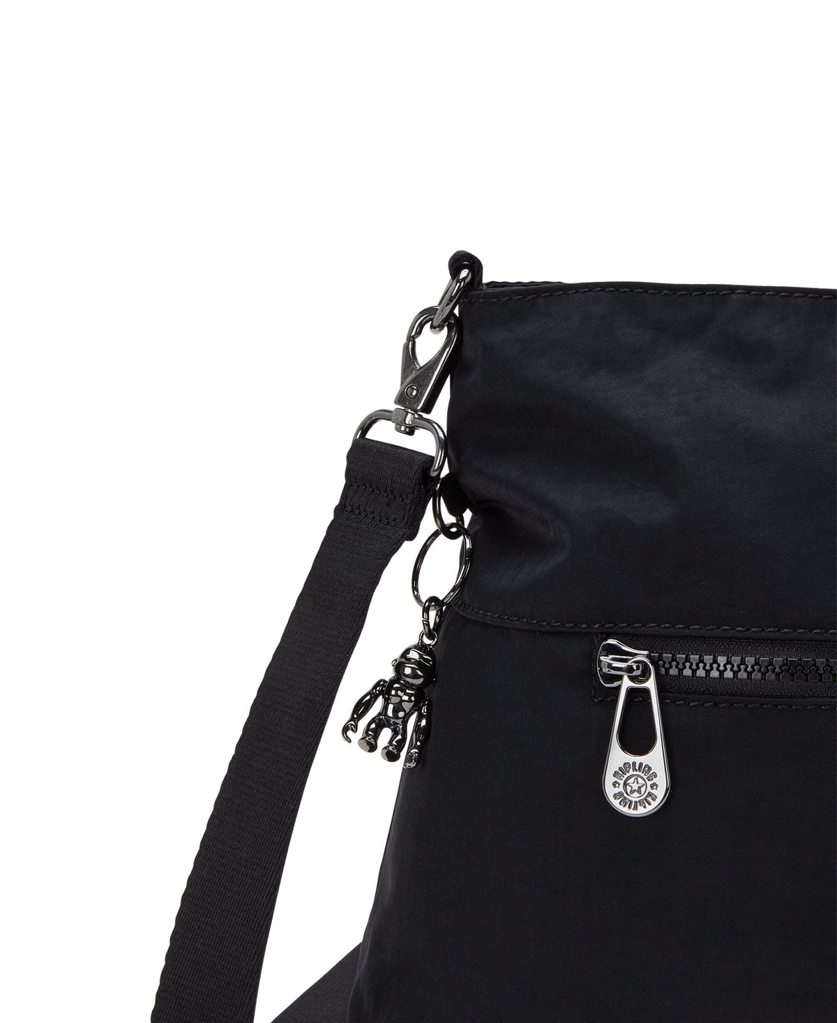 حقيبة كتف Kipling Pollie M Endless سوداء متوسطة الحجم I5346-TB4