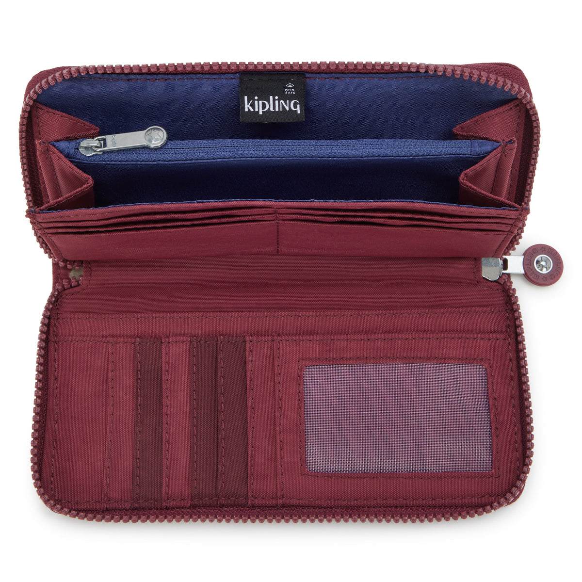 Kipling Money World Lounge Wine محفظة كبيرة I5411-5FW