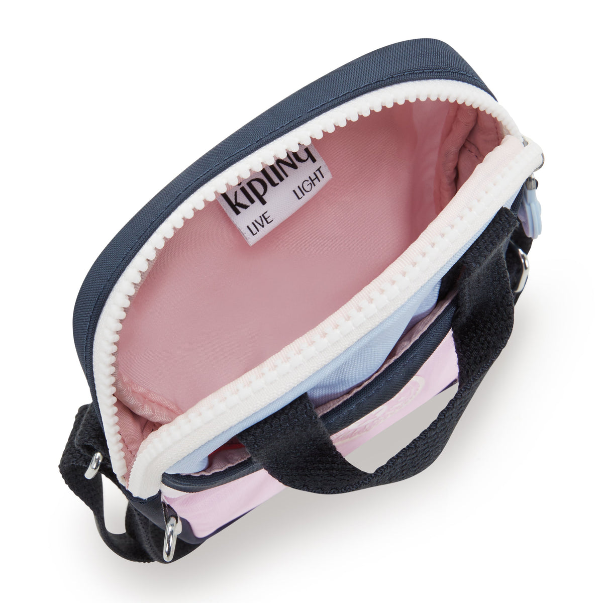 KIPLING-Levy-Small Crossbody with Zipped Close &amp; Top Ha-L Pink Blue Bl-I5459-9KR