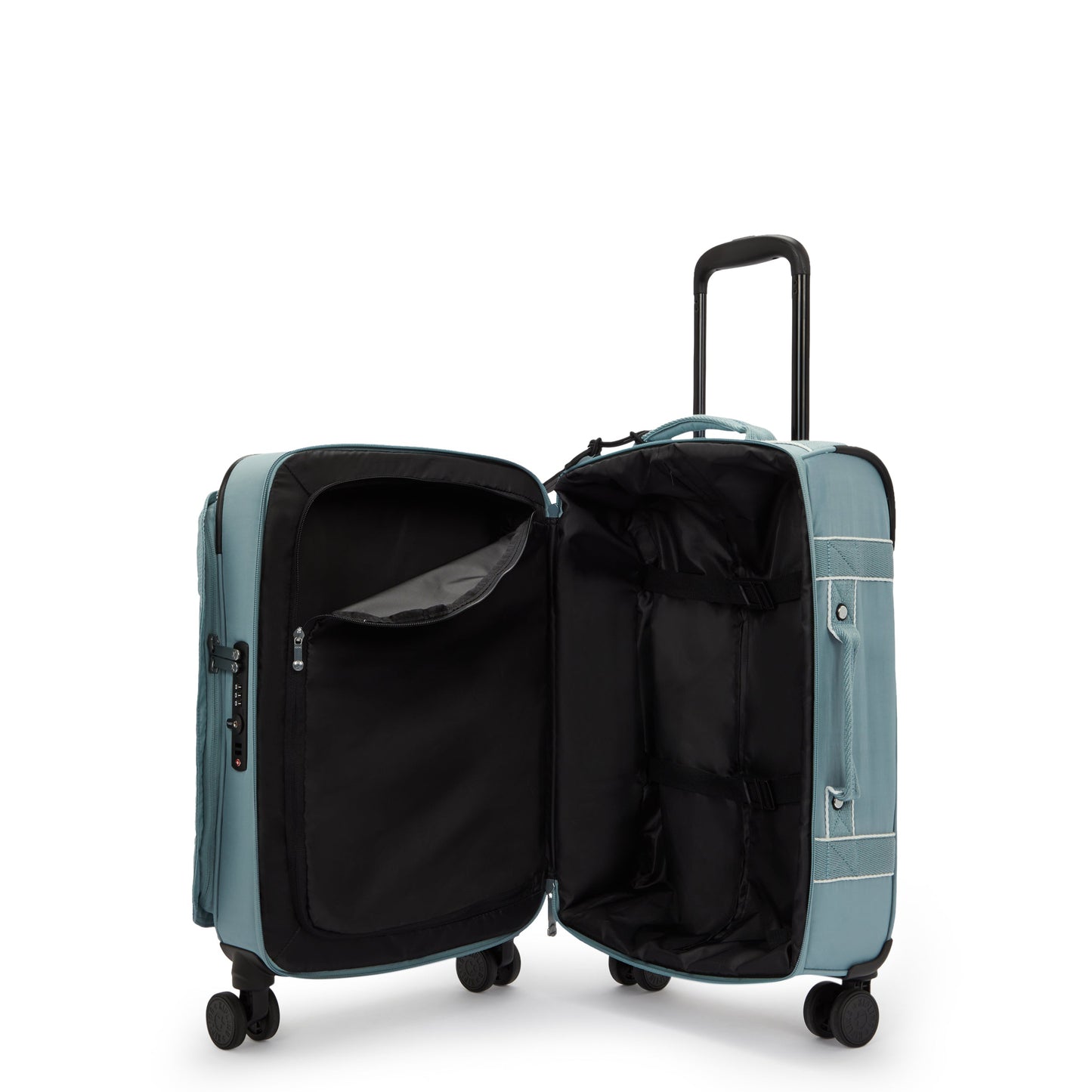 حقيبة سفر Kipling Spontaneous S رمادية مريحة صغيرة بعجلات I5508-3NL