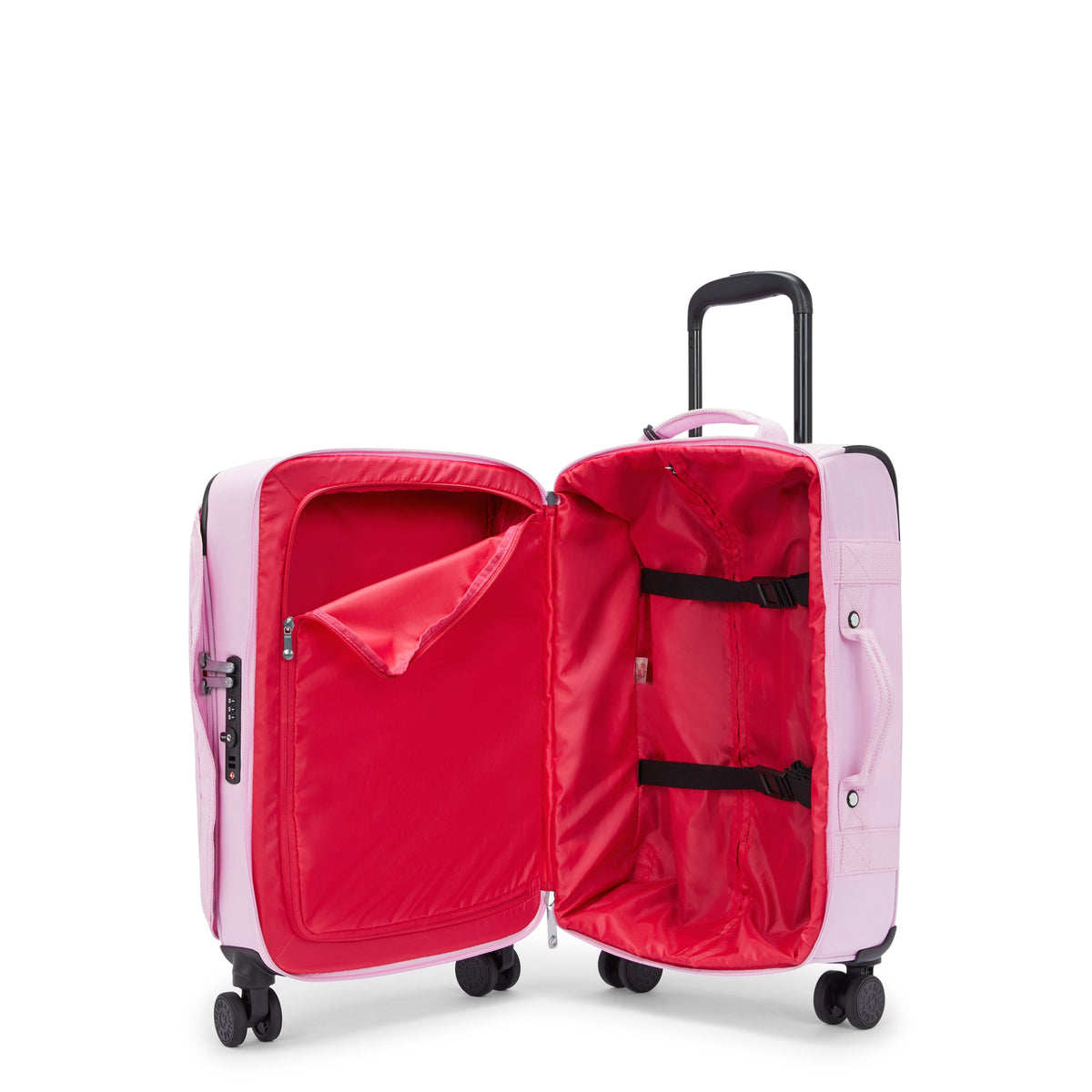 KIPLING-Spontaneous S-حقيبة سفر صغيرة بعجلات - Blooming Pink-I5508-R2C