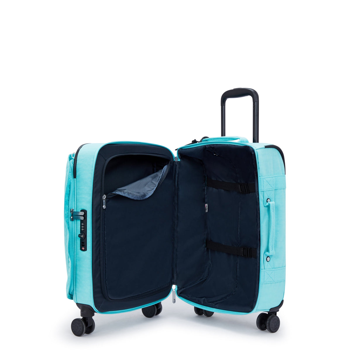 حقيبة سفر Kipling Spontaneous S Deepest Aqua صغيرة الحجم بعجلات C2I5508-T6E