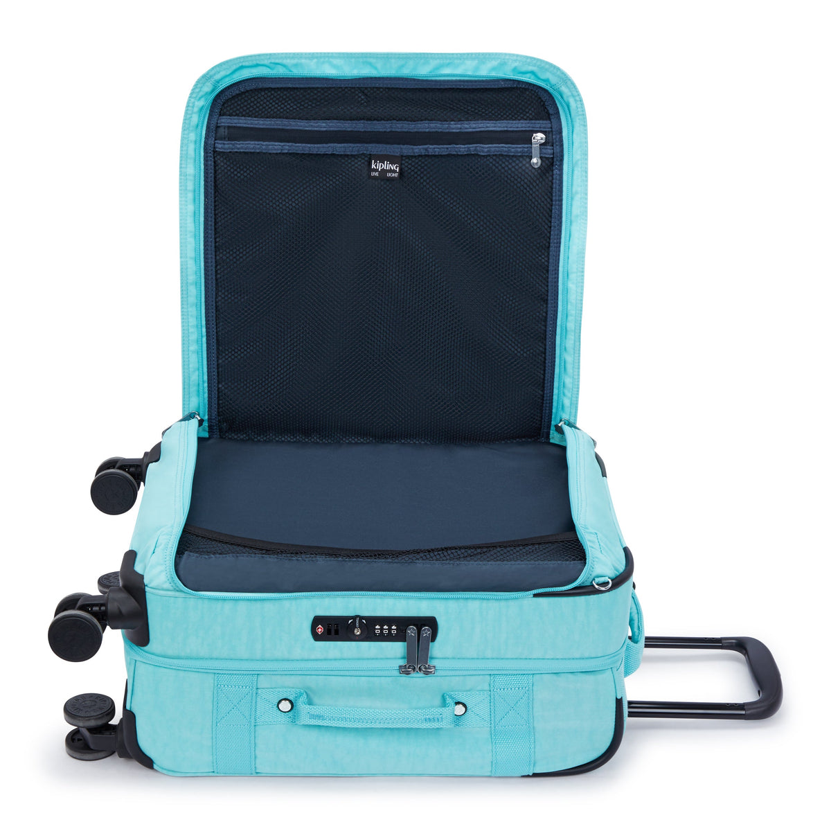 حقيبة سفر Kipling Spontaneous S Deepest Aqua صغيرة الحجم بعجلات C2I5508-T6E