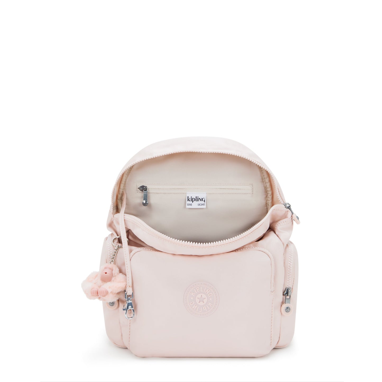 حقيبة ظهر صغيرة Kipling City Zip S Pink Shine I5634-3DZ