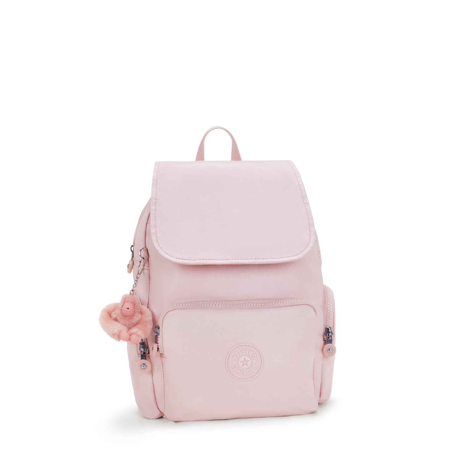 حقيبة ظهر صغيرة Kipling City Zip S Pink Shine I5634-3DZ