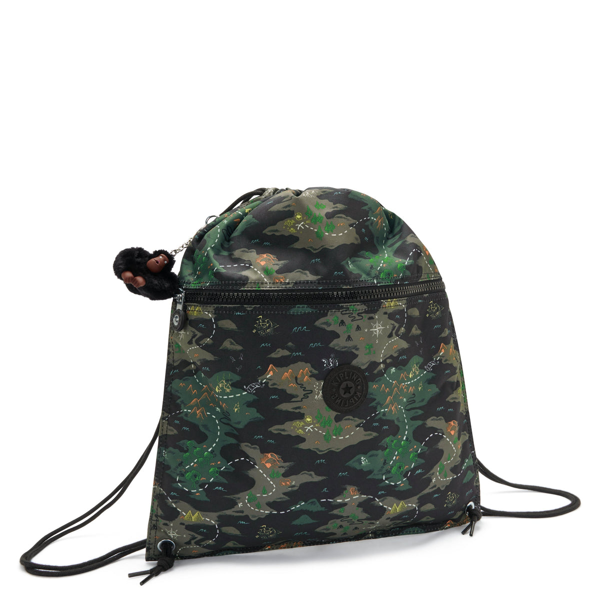 حقيبة ظهر KIPLING Supertaboo Camo Treasure متوسطة الحجم (مع رباط) I5637-3PB