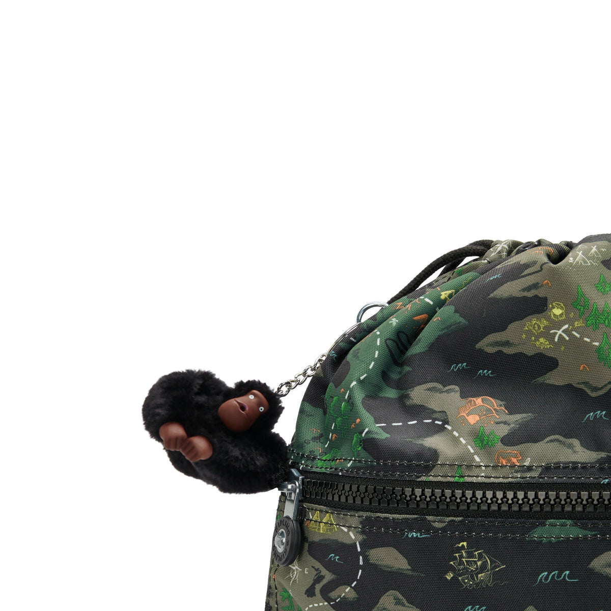 حقيبة ظهر KIPLING Supertaboo Camo Treasure متوسطة الحجم (مع رباط) I5637-3PB