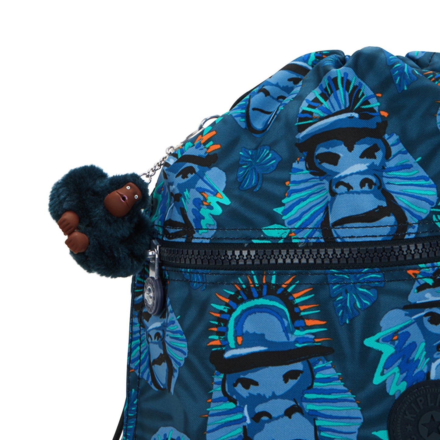 حقيبة ظهر Kipling Supertaboo Blue Monkey Fun متوسطة الحجم C2I5637-8HJ