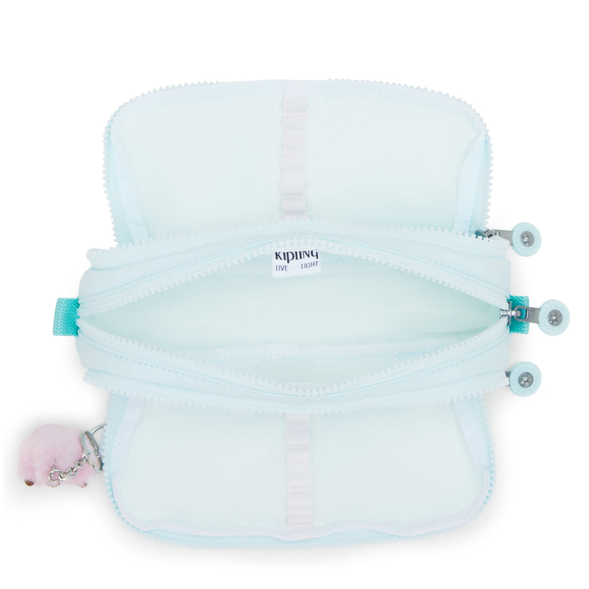حقيبة أقلام KIPLING Gitroy Blue Sky Metallic كبيرة I5702-5MB