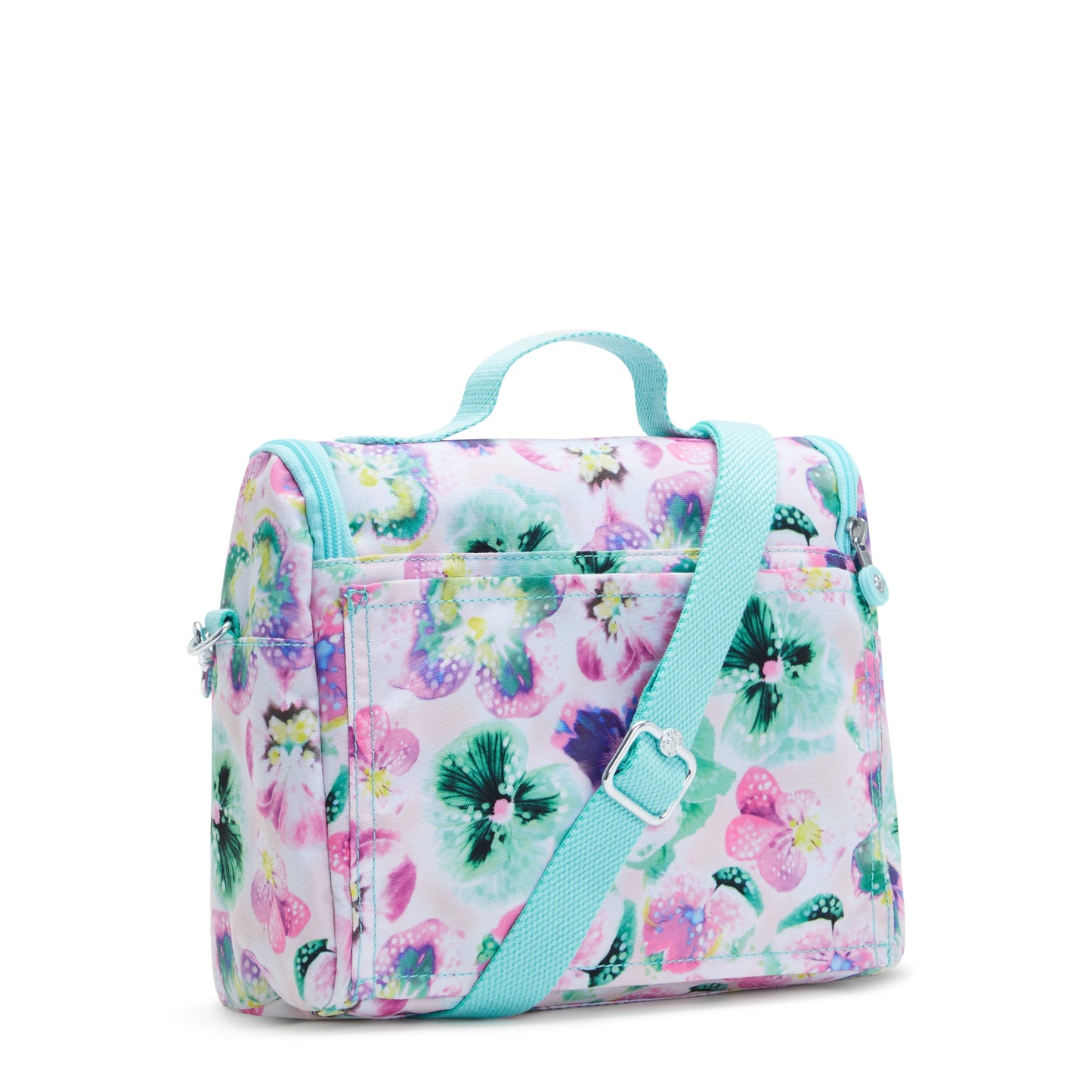 KIPLING-New Kichirou-Large Lunchbox (with trolley pocket)-Aqua Blossom-I5749-7EC